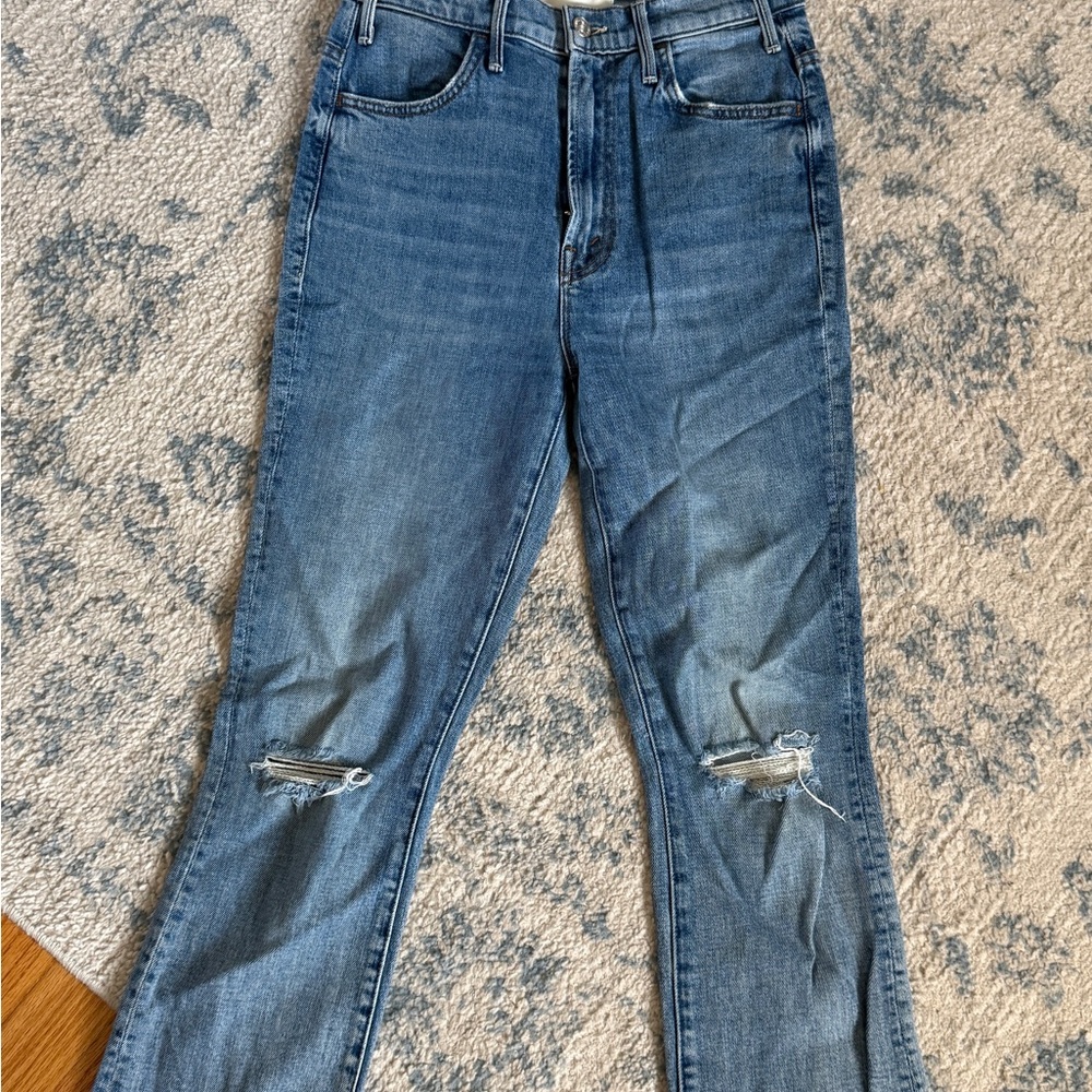 MOTHER Hustler Ankle Fray Jeans